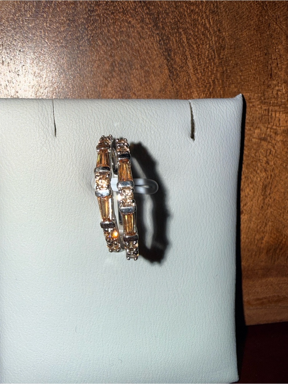 Gold-Tone Rings with Clear Accent Stones - Women Jewelry